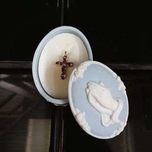 Purple Gemstone Cross in JCM Trinket Box